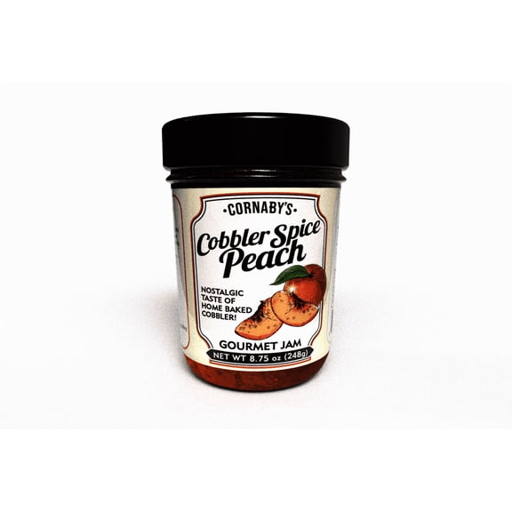 Cornaby's Cobbler Spice Peach Gourmet Jam, Gluten-Free, 8.75 oz