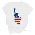 thumbnail image 2 of Vetsdori Patriotic Shirts for Women Red White and Blue Short Sleeve Pullover Fourth of July Summer,Casual USA Years Anniversary Graphic Fashion Womens Tops Independence Day, 2 of 7