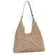 thumbnail image 3 of Bolso de hombro tejido, bolso de hombro informal de crochet para verano, para viajes y vacaciones en la playa Beige, 3 of 8