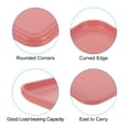 thumbnail image 3 of Unique Bargains 12x9' Fast Food Tray, 3 Pack PP Plastic Reusable Multi-Purpose Non-Slip Serving Tray Rose Red, 3 of 5