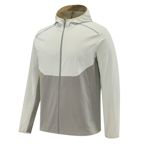 Ceisia Men's Casual Solid Color Hooded Zippered Pocket Windproof Waterproof Fitted Jacket Running Fitness Training Top Ou twear JacketsFeatures: Gift