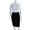Pre-owned|Escada Womens Side Zip Knee Length Pencil Skirt Black Wool Size IT 36