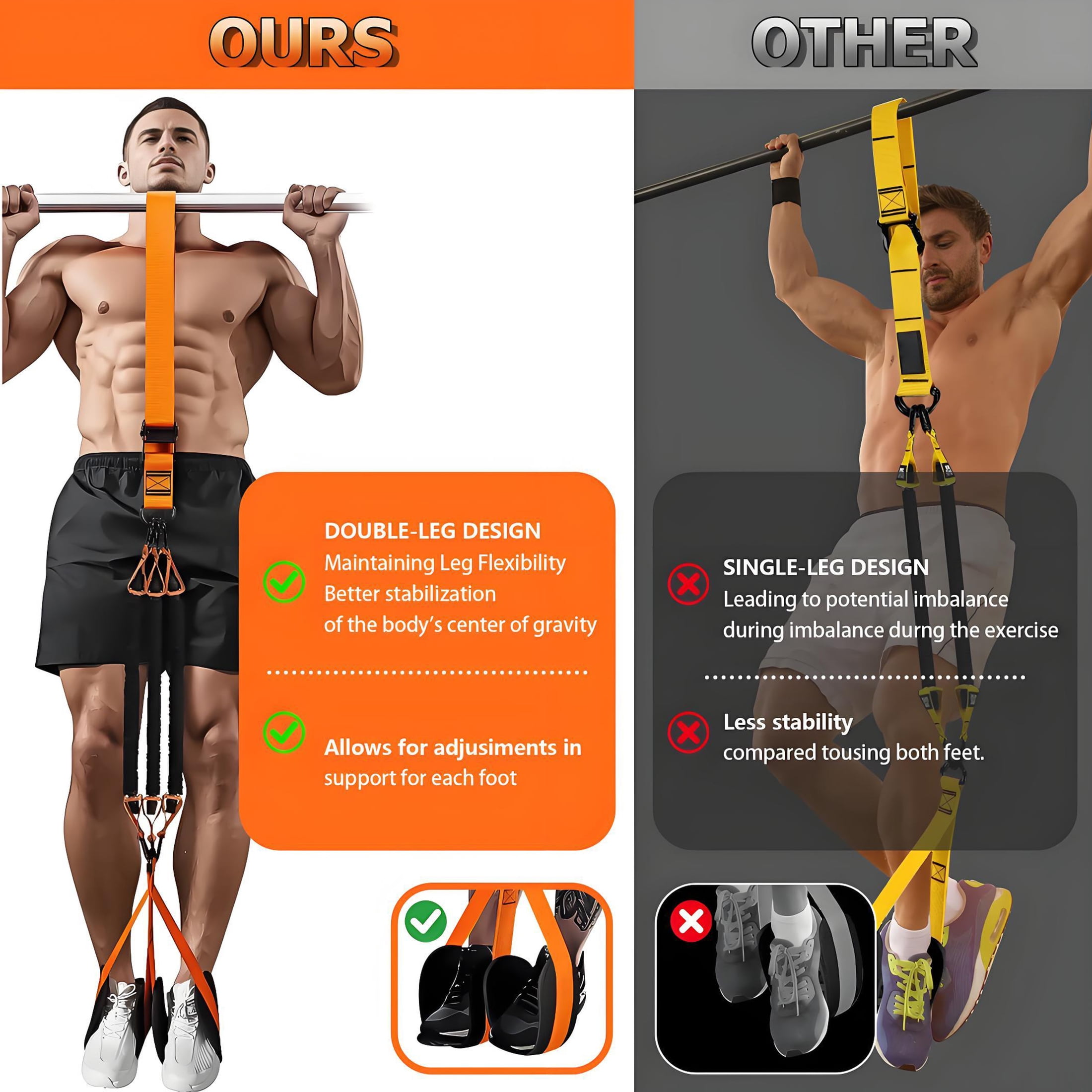 BESTSKY Pull Up Bands,Heavy Duty Resistance Bands for Working Out,Adjustable Weight Pull Up Bands Assistance Bands with Feet/Knee Rest,Workout Bands for Pull Up Bar,Strength Training