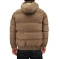 thumbnail image 2 of Men's Heavyweight Removable Hood Insulated Lined Quilted Puffer Zip Up Jacket (Khaki, S), 2 of 4