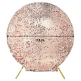 thumbnail image 3 of Efavormart 7.5ft Blush/Rose Gold Big Payette Sparkle Sequin Round Wedding Arch Cover, Shiny Shimmer Backdrop Stand Cover - 2-Sided Custom Fit, 3 of 10