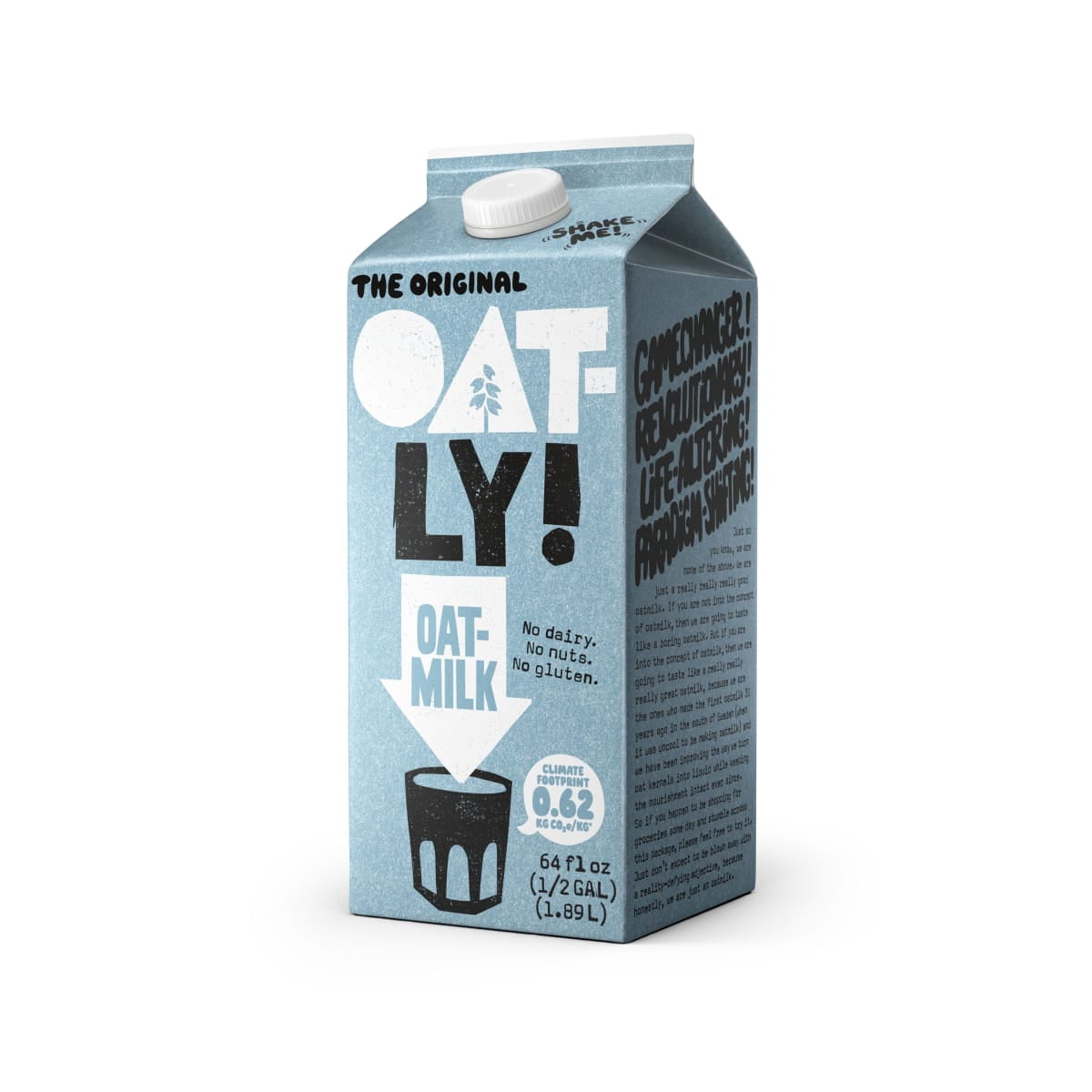 Oatly Original Oatmilk, Dairy-Free Milk, 64 fl oz Refrigerated Carton
