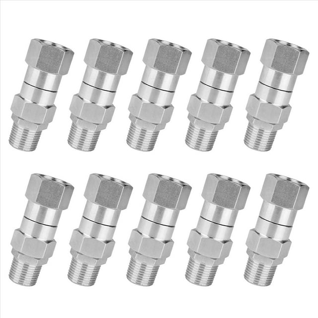 10X High Pressure Washer Swivel Joint 3/8 Inch Pressure Washer Hose Fittings 360 Degree Rotation Connector Car Washing