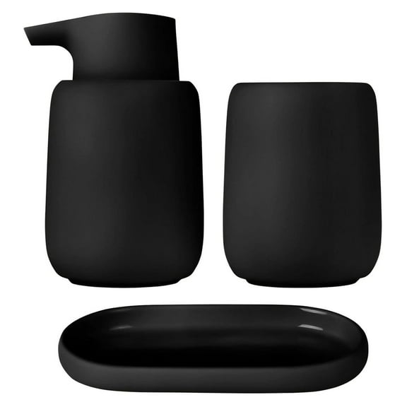 SONO Bathroom Accessory Set in Black