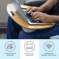 thumbnail image 2 of LapGear Bamboo Lap Desk for up to 17.3" Laptops, Natural, 2 of 6