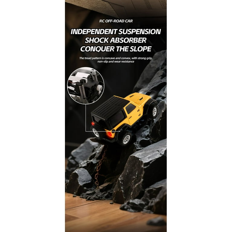 4WD Climbing RC Car, 1/36 Scale Full-Proportional Remote Control