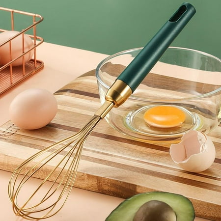 

bangyoudaoo Manual Egg Beater 304 Stainless Steel Wire Whisk Kitchen Whisk for Blending Whisking Frothing & Stirring 1pc L