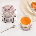 thumbnail image 5 of 6 Coil Coasters 3.94x3.94x0.24 Inch Water Coasters Drink Coasters with Cup Holders Absorbent Coasters Heat Resistant for Bar Protection Super Cool Sheep, 5 of 7