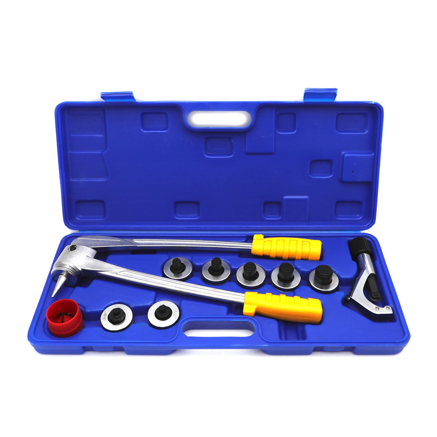 HTTMT Blue 7 Tube Expanders Plumbing Pipe Expander Tool 7 Lever HVAC Copper Heads Tube Swaging