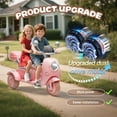 thumbnail image 3 of Xuanlur Upgrade 12V 2 Seater Dual Motor Kids Motorcycle, Girls Ride on Toys with Storage Compartments, Slow Start, USB, Bluetooth, Motorcycle for Kids Aged 3+(Pink), 3 of 7