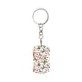 thumbnail image 2 of Uemuo Watercolor Floral With Butterflies Pattern Rectangular Metal Keychain - Durable, Stylish, and Personalized Key Ring for Men and Women,Engraved Keychain,Gift Slim Sturdy Keychain, 2 of 7