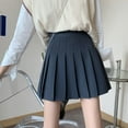 thumbnail image 2 of Women Girls High Waist Mini Skater Skirt Flared Casual Pleated Short Skirt,School Uniform Pleated Skater Tennis Skirt with Lining Shorts A-line Mini Skirt, 2 of 5