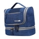 thumbnail image 4 of Neceser de viaje colgante, organizador de maquillaje portátil, para cosméticos y brochas. Azul, 4 of 9