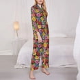 thumbnail image 5 of Wukai Daisies Flowers Print Women's Pajama Set - Soft Long Sleeve Sleepwear for Comfort and Style-X-Large, 5 of 9