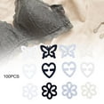 thumbnail image 1 of 100 Piezas Sujetador Correa Clips Mujeres Mariposa Forma De Corazón Moda, 1 of 8