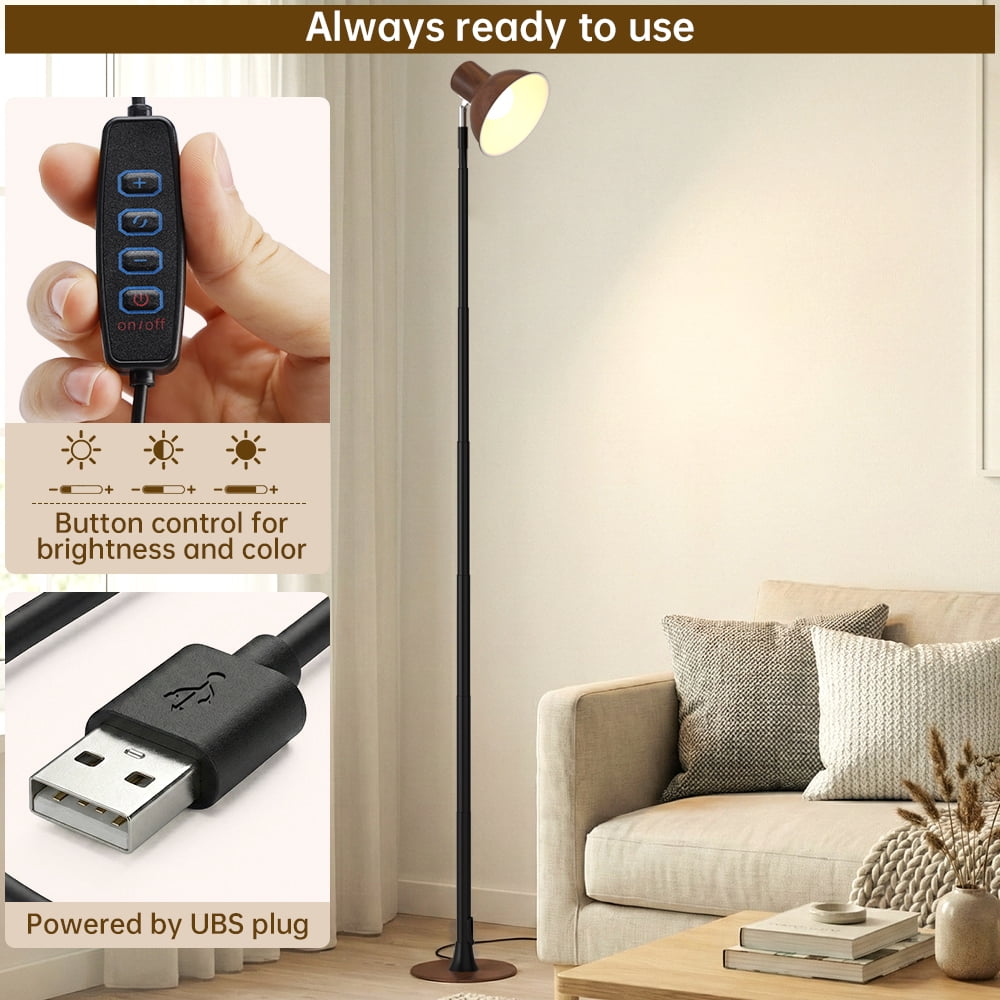 Modern LED Floor Lamp Adjustable Height/Light Table Lamp for Reading Bedroom