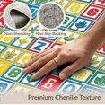 thumbnail image 6 of ODIKA 9'x12' Washable Area Rug Classroom Study Featuring Bold Characters Botanical Graphics Design for Dining Room, Basement, Large Office, Non-Slip Chair-Friendly, 6 of 7