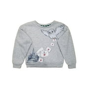 Harry Potter Girls Heather Gray Hogwarts Hedwig Sweatshirt Sweat Shirt L (10/12)