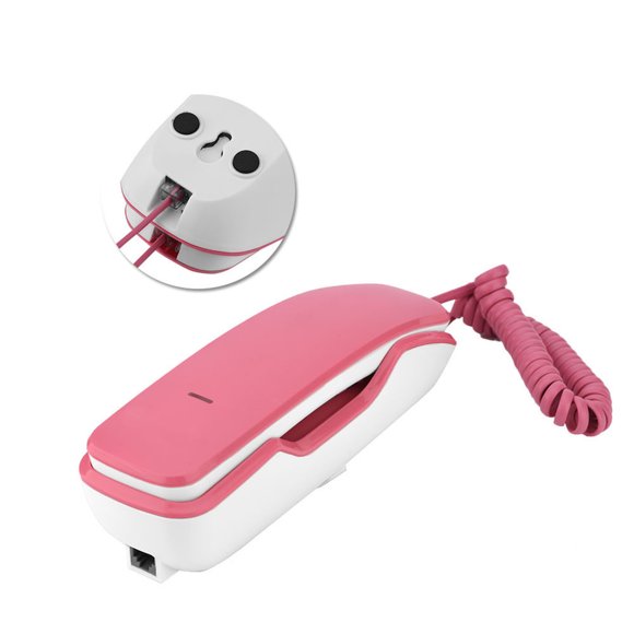Teléfono Montado en la Pared, Teléfonos de Pared Fijos, Sonido Claro de Sonido Prácico Función de Mudo para Casa Familiary Domísica
