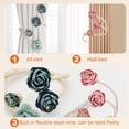 thumbnail image 5 of Rose Flower Curtain Holdbacks,2pcs Handmade Artificial Floral Decorative Curtain Buckles, Drapery Tie Backs for Bedroom Living Room Office Decoration(18.5",Blue), 5 of 7