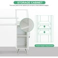 thumbnail image 4 of BarberPub Manicure Table Makeup Nail Desk with Wrist Cushion Particle Board Salon Storage 2636, 4 of 9