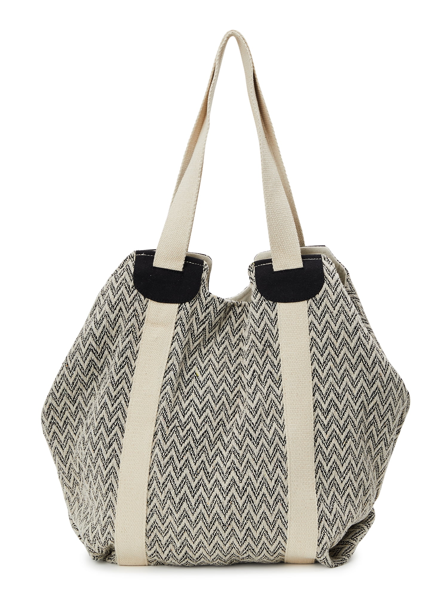 No Boundaries Women's Vinyl Beach Tote with Removable Glasses Case, Check 