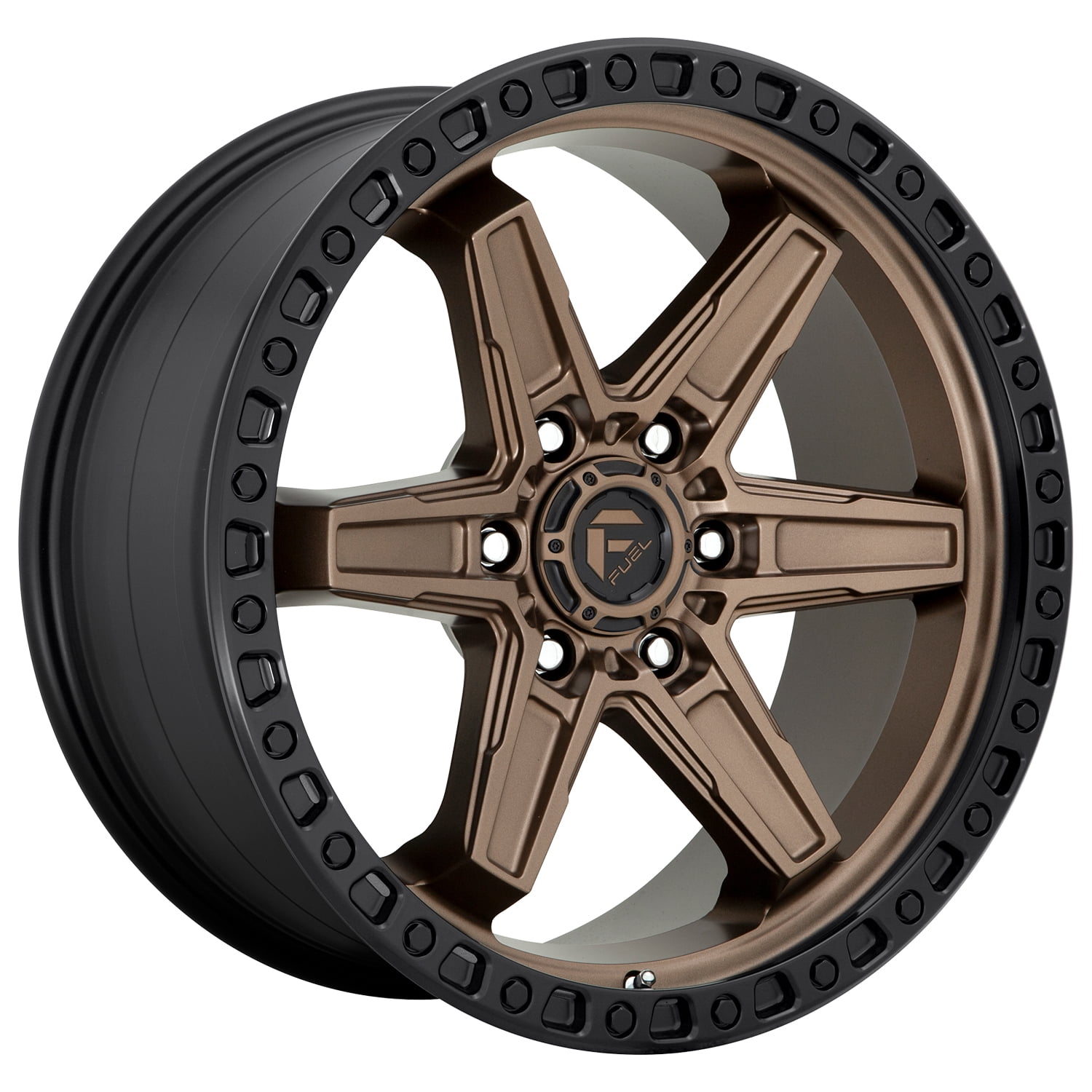 Fuel kicker 17x9 6x139.7 12et 106.10mm matte bronze black bead ring