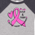thumbnail image 4 of Inktastic Love, Care, Cure Breast Cancer Awareness Pink Ribbon Boys or Girls Baby Bodysuit, 4 of 5