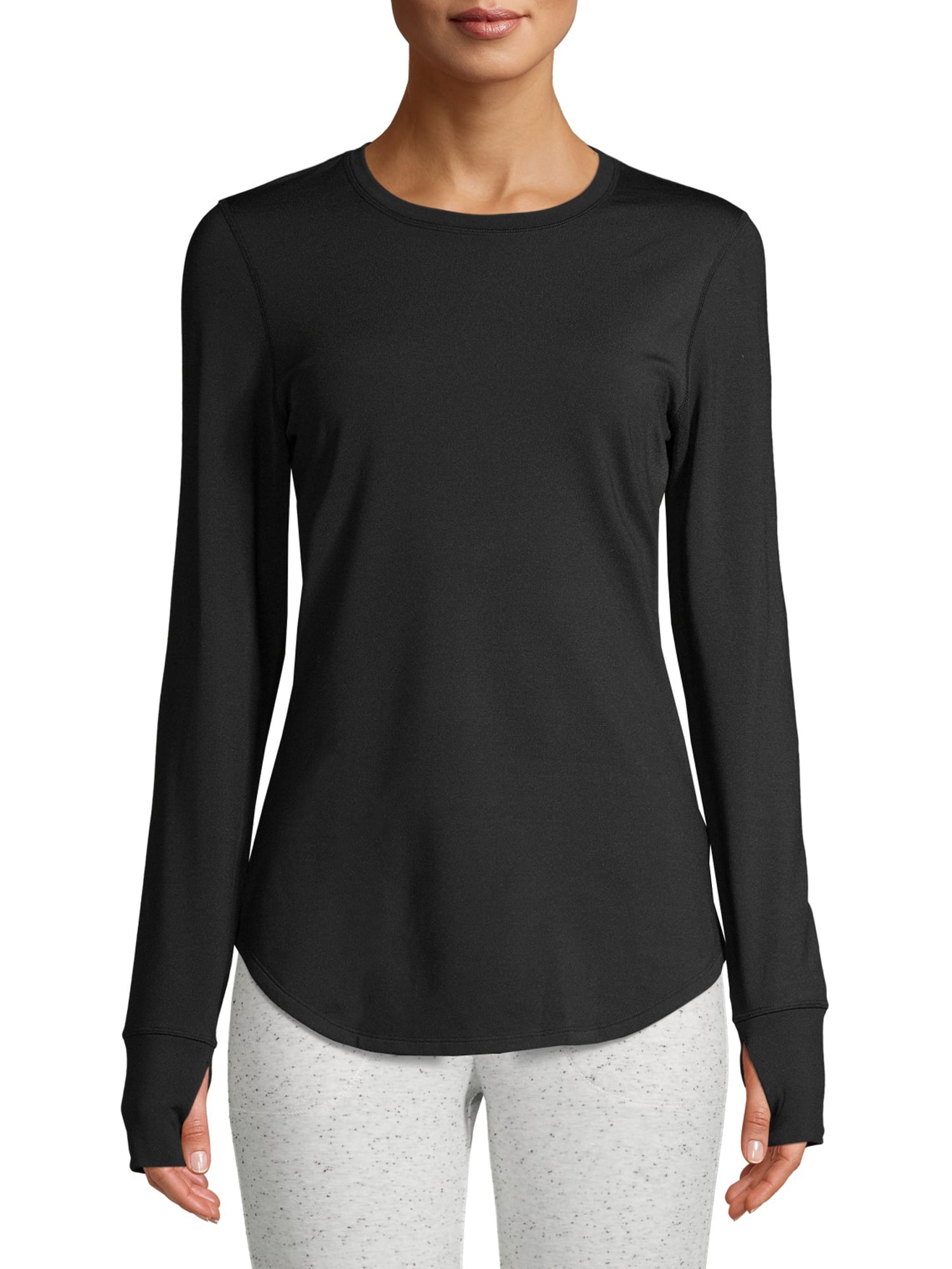 women's cuddl duds thermal long sleeve crewneck