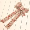 thumbnail image 4 of 3PCS Christmas Bows Hanging Printed Ribbon Bow Holiday Bow Xmas Tree Decoration, 4 of 10