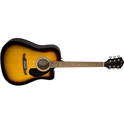 Fender FA-125CE Dreadnought Cutaway Acoustic-Electric Guitar, Sunburst