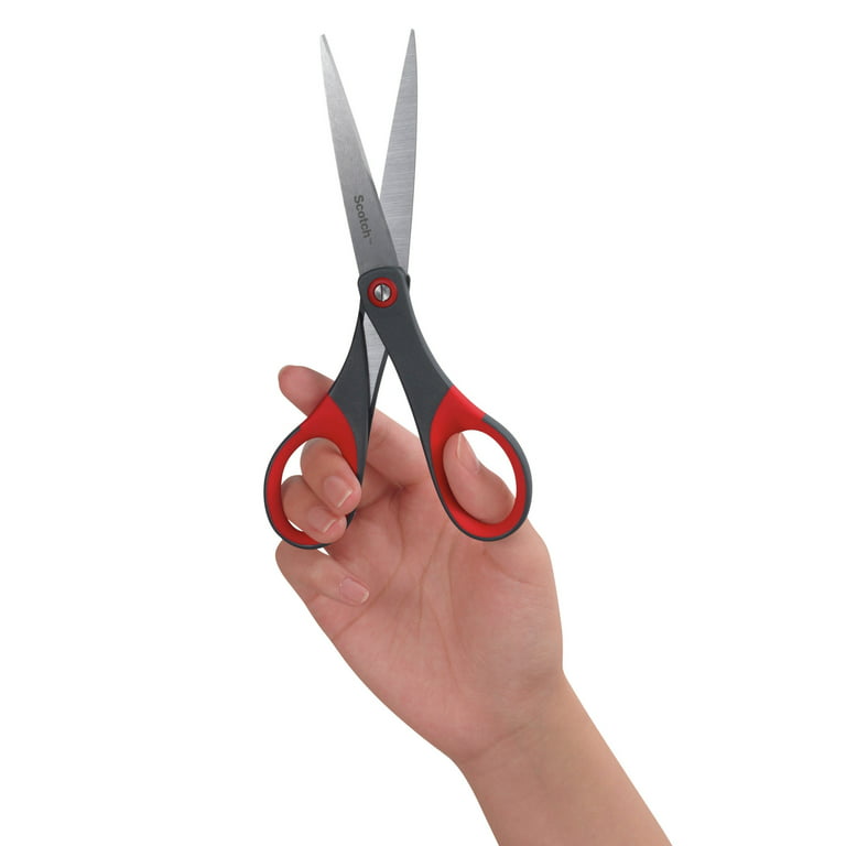 Scotch Precision Scissors, 7 Length, Gray/Red