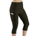 thumbnail image 1 of Oucaili Leggings capris de cintura alta para mujer Activewear Workout Running Pantalones recortados con bolsillos, 1 of 3
