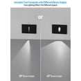 thumbnail image 3 of 6 Pack LED Horizontal 5CCT Step Lights, Replaceable Magnetic Faceplat Indoor Stair Light, Dimmable, Black, 3 of 8