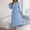 Light Blue, variant on Tqcoqu Women's Long Sleeve Smocked Waist Pleated Midi Dress Casual Elegant Dress,Green,Women's S-XL