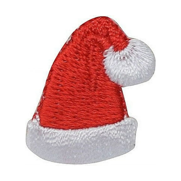 Small Santa Hat - Christmas/Holiday - Iron on Applique/Embroidered Patch