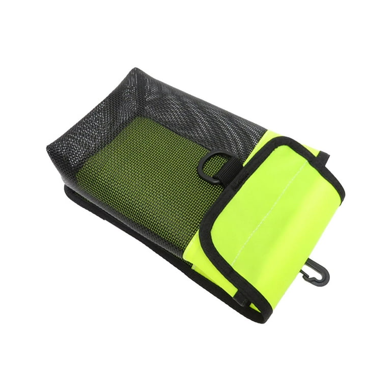 Scuba Diving Gear Storage Bag with Swivel Clip Finger Spool Reel Pouch  Diving Reel Buoy Carrier Mesh Pocket Dive Bag for Spearfishing Freediving  Small Mesh 