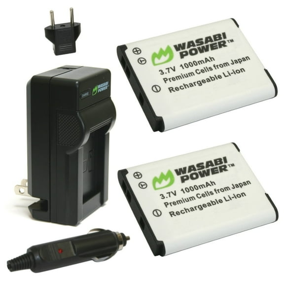 Wasabi Power Battery (2-Pack) and Charger for Sony NP-BJ1