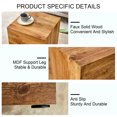 thumbnail image 6 of Modern Wood Grain MDF Coffee Table - Stylish 11.8"x11.8"x19.6" Accent Side End Display Stand, Natural Wood Finish for Living Room, Bedroom, Entryway, Fully Assembled, 6 of 9