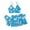 Blue, variant on YOUSNH Kids Beach Floral Print 3 Piece Swimsuit Set for Girls Stylish Summer Swimwear for Big Kids and Tweens Girls' Swimwear Hot Pink 100