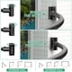 thumbnail image 4 of Barra de cortina de ducha curva PrettyHome ajustable de 97 a 183 cm, color negro, 4 of 7