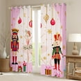 thumbnail image 2 of Manfei Christmas Nutcracker Black Out Curtains for Kid, Dreamy Princess Fairy Curtains Pack of 2 (42x63 Each), Xmas Tree Gift Bedroom Curtains, Window Curtains Home Decor, 2 of 6