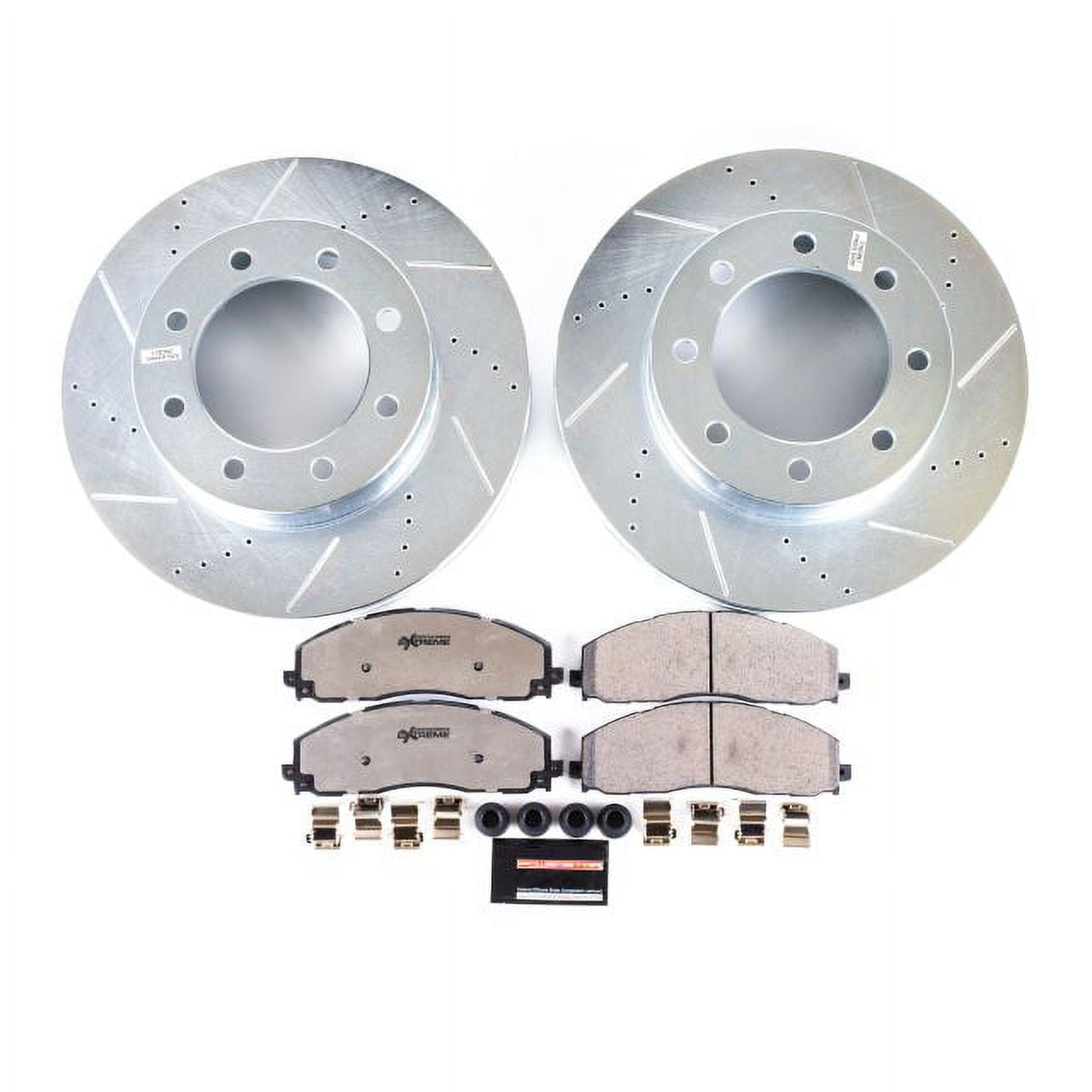PowerStop Front Z36 Truck & Tow Carbon-Fiber Ceramic Brake Pad and Drilled and Slotted Rotor Kit Fits: FORD Select Models K6403-36
