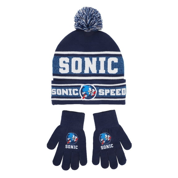 Sonic The Hedgehog Sonic Speed Youth 2-Piece Knit Beanie & Gloves Set