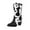 Black, variant on Fesfesfes Ankle Boots for Women Color Block Pointed Toe Thick High-heeled Mid-tube Milk 9(42)