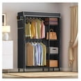 ZHI22 V7C Basic Garment Rack with Cover Portable Closets for Hanging